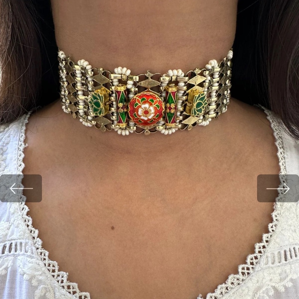 Antique Lotus Choker